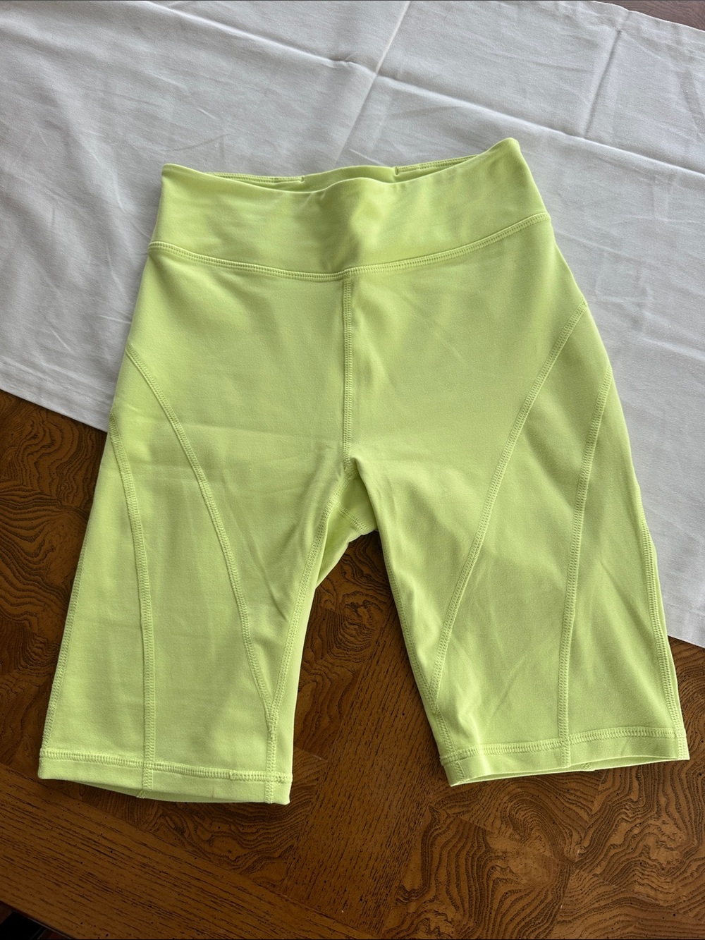 Free People Neon Lime High-Rise Bike Shorts